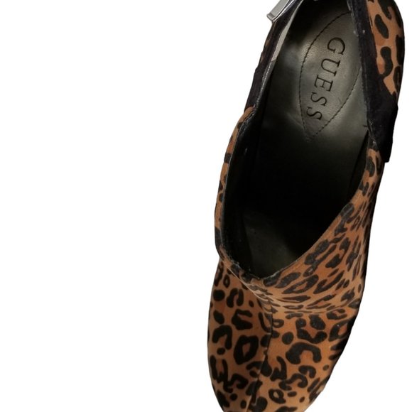 Guess Cheetah High Heel Ankle  Booties - Picture 3 of 3